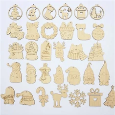 Yog'ochdan yasalgan Rojdestvo daraxti bezaklari